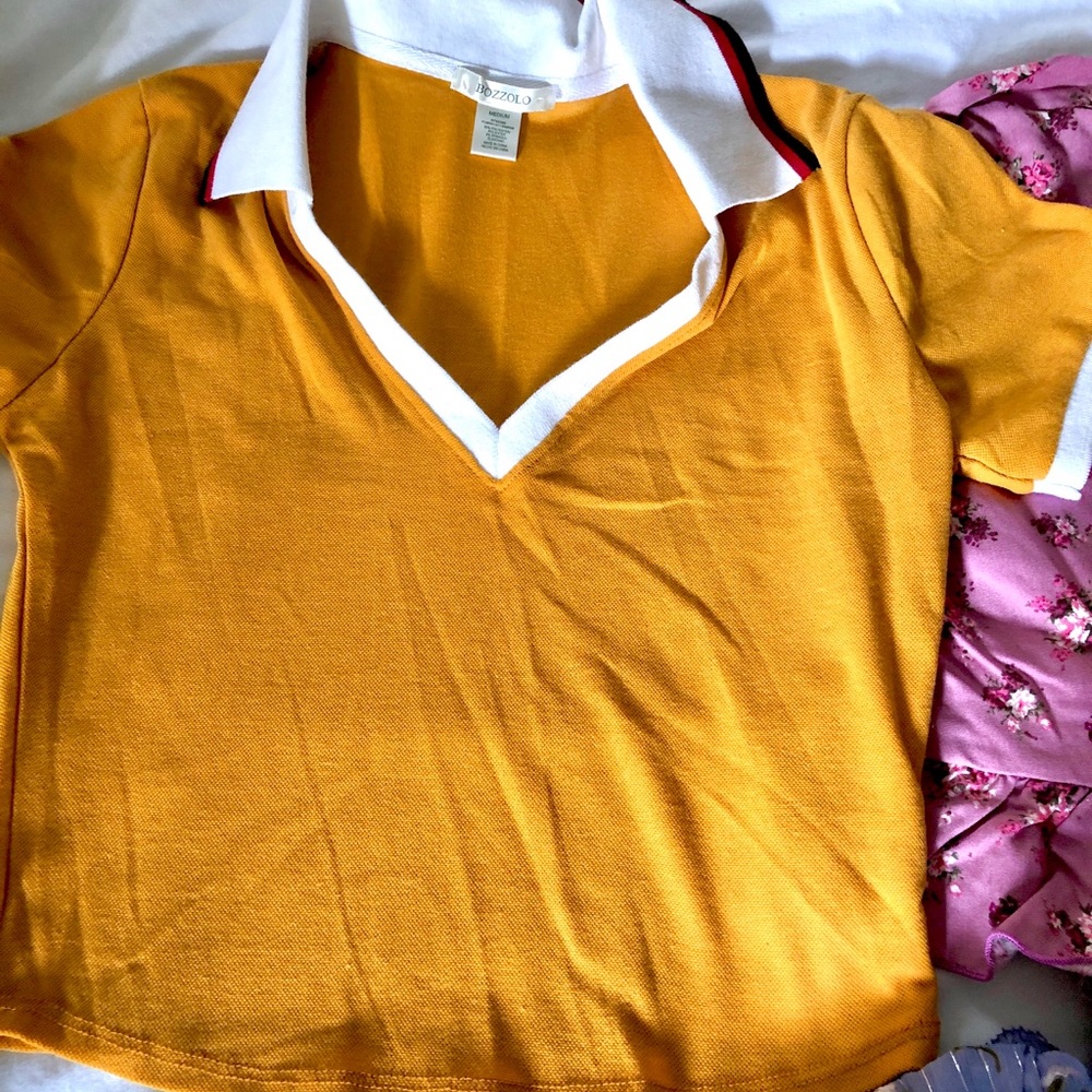 Collared crop top